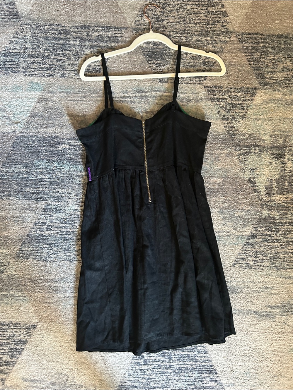 Staring at Stars Black Mini Dress with Multicolor Embroidered Bodice - Picture 5 of 6